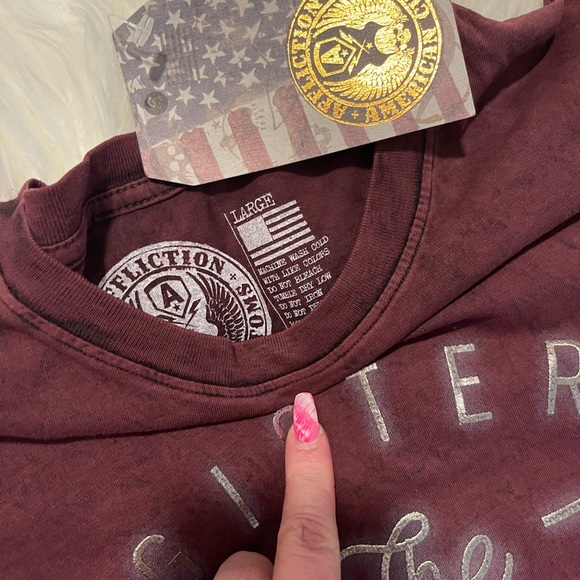 Affliction Customs Tee. L - Picture 9 of 10